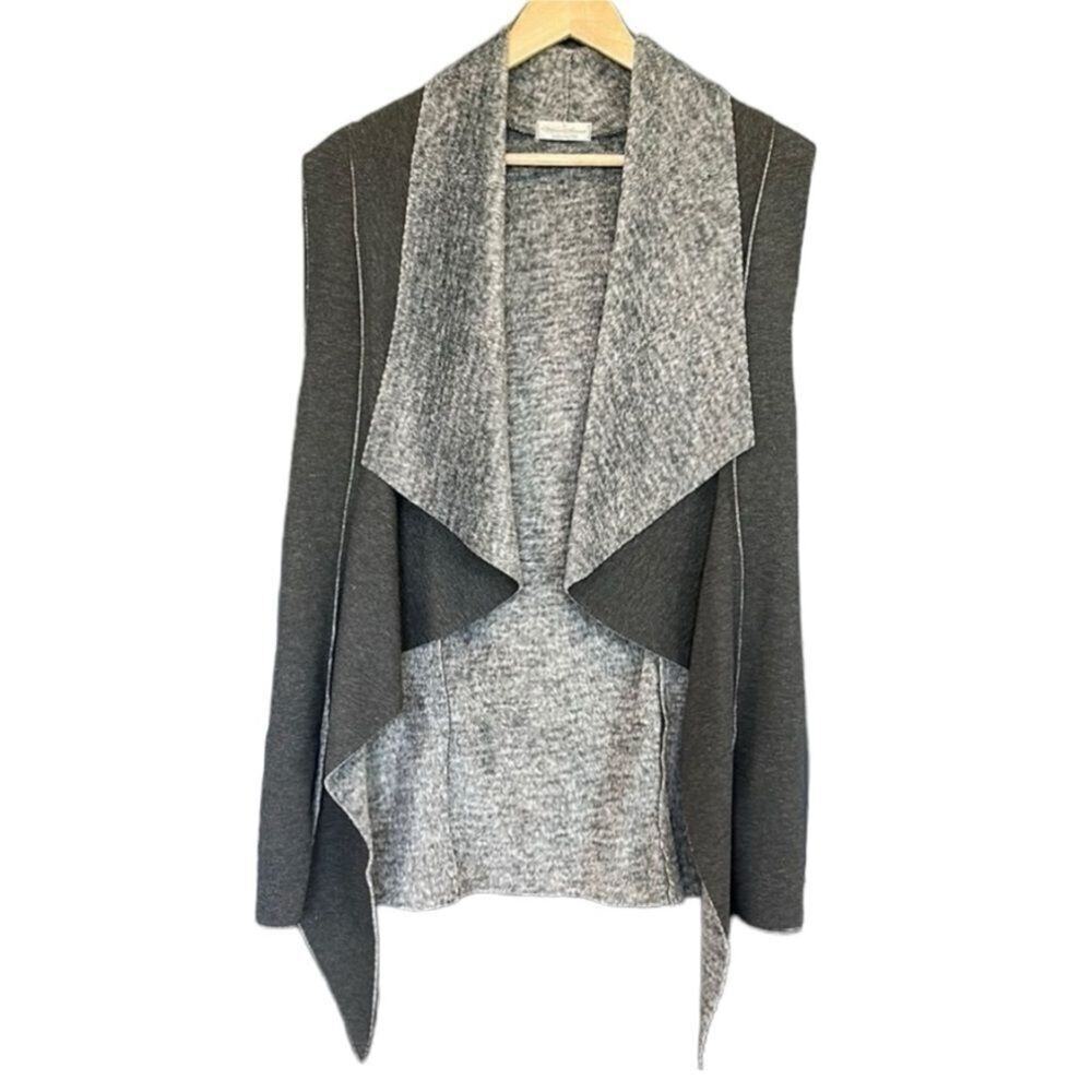 Vine Street - Grey Drape Front Handkerchief Women's Open Soft Vest